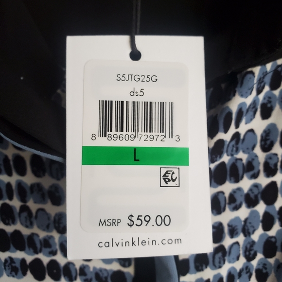 Calvin Klein Sleeveless Dot Patterned Blouse - Picture 7 of 7